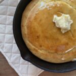 homemade cornbread in a cast iron skillet