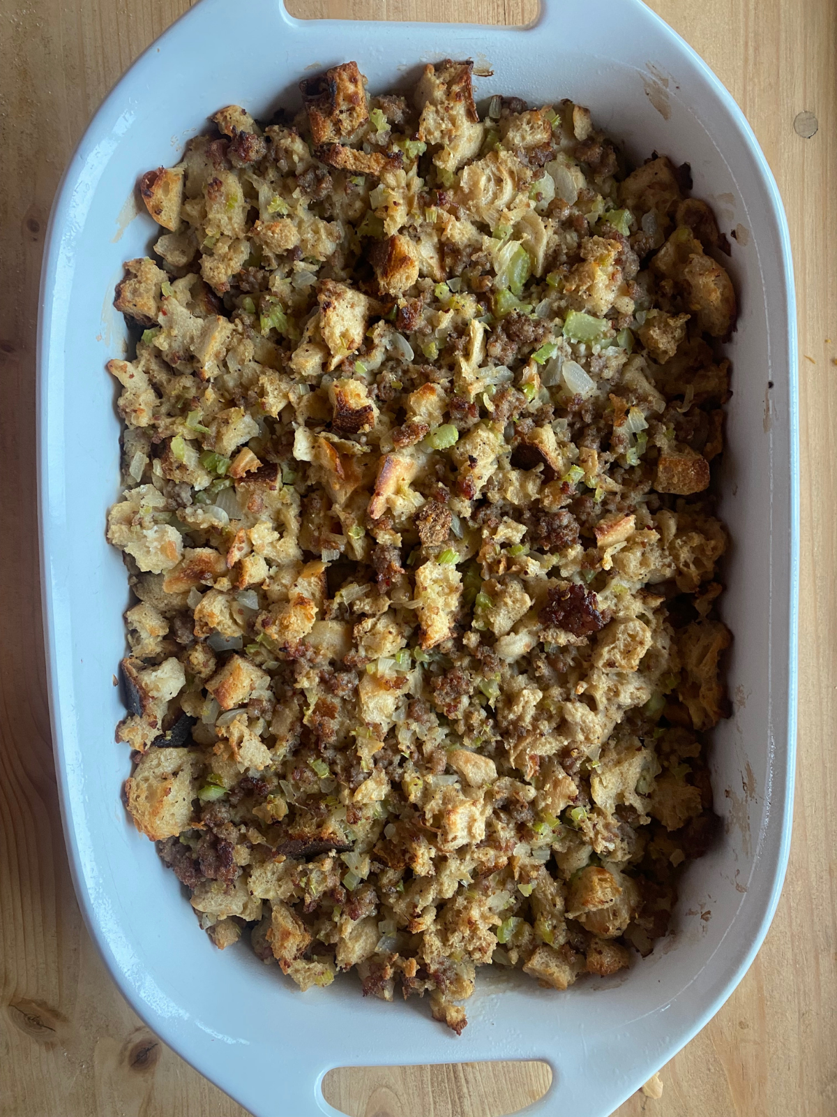 How to Make an Easy + Savory Sourdough Stuffing - Our Handcrafted Home