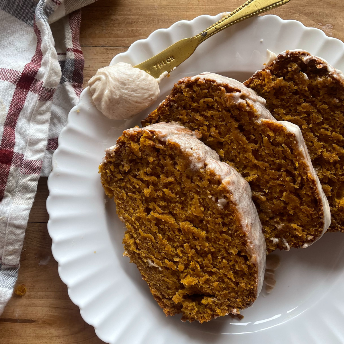 Sourdough Pumpkin Bread with Brown Butter Icing
